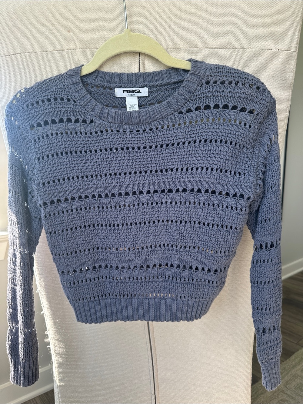NWOT Blue Cropped Sweater